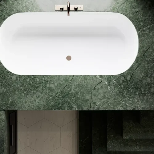 SILESTONE-FÜRDŐSZOBA_Silestone XM - Bathroom USA - Le Chic Boheme - Jardin Emerald - Detalle 2