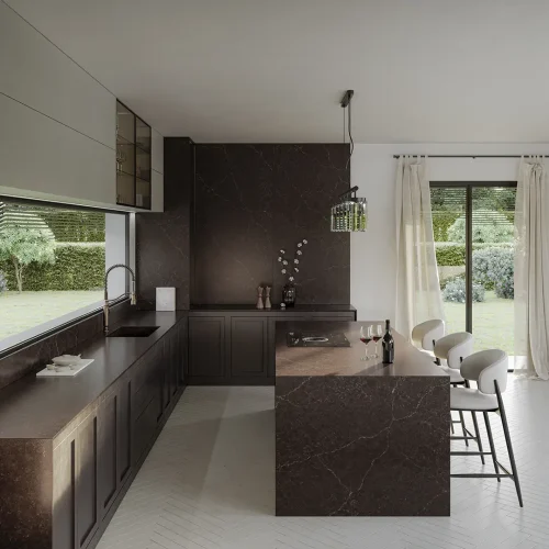 silestone-KONYHA_Silestone XM European Kitchen - Le Chic Boheme - Chateau Brown 1